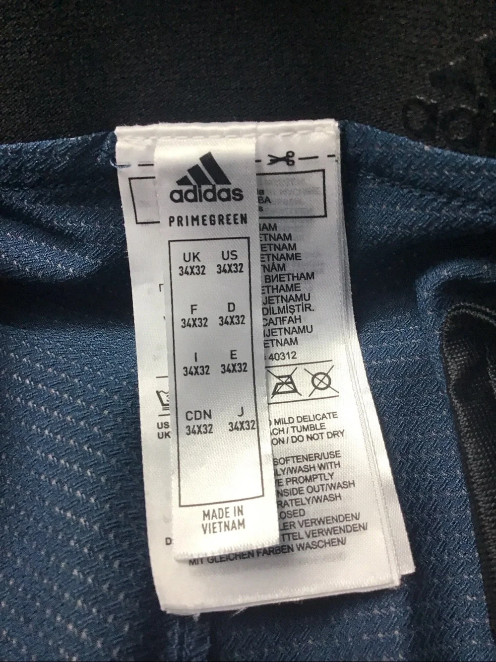 adidas Pin Roll Golf Pants Blue Stripe Size 34/32